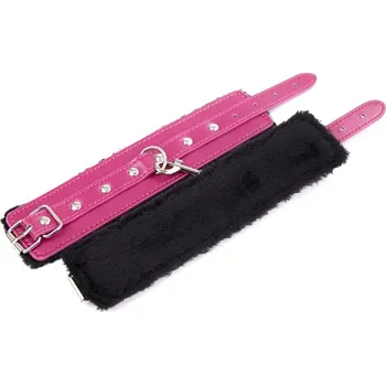 Sexuální pomůcka | erotická pouta koženkové, plyš - E