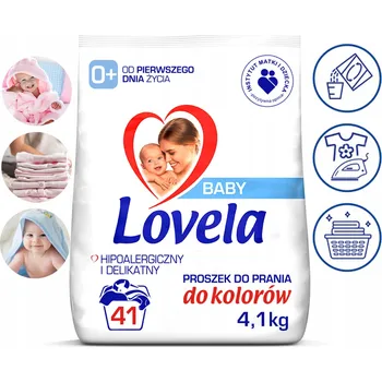 Prací prášek Lovela Baby hypoalergenní prášek na barevné prádlo pro miminka 4,1 kg
