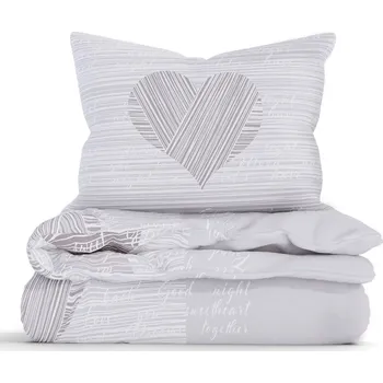 Povlečení Prodloužené bavlněné povlečení Renforcé - Selina šedohnědá