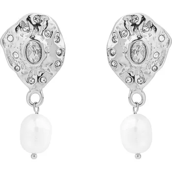 Náušnice franco bene Vintage náušnice s perlou - stříbrné