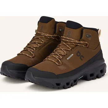 Pánské tenisky On Pánské Turistické Boty Cloudrock Mid Wp, hnědá / černá, 44,5