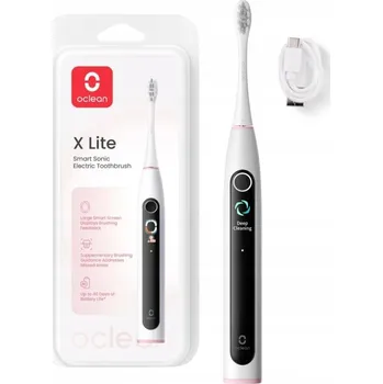Elektrický zubní kartáček Sonický kartáček Oclean X Lite šedý, 72000 ot./min, 5 režimů, 1 hlavice
