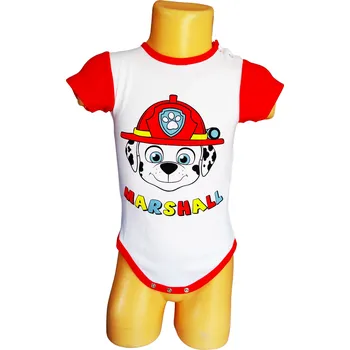 Kojenecký body Eplusm Body TLAPKOVÁ PATROLA MARSHALL chlapecké bíločervené Barva: Bíločervená, Velikost: 74