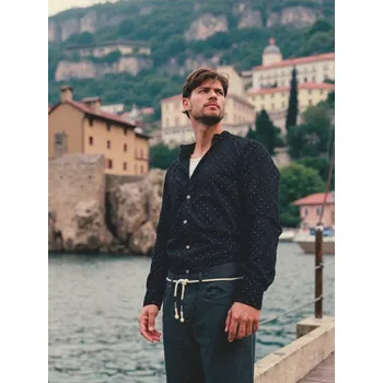 Pánská košile Sinsay - Košile s dlouhým rukávem - námořnická modrá - 086EV-59X - 086EV-59X-2XL