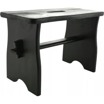 Jídelní židle VYSOKÁ ČERNÁ LAKOVANÁ STOLIČKA TABURET DŘEVĚNÁ kuchyňská židle FSC