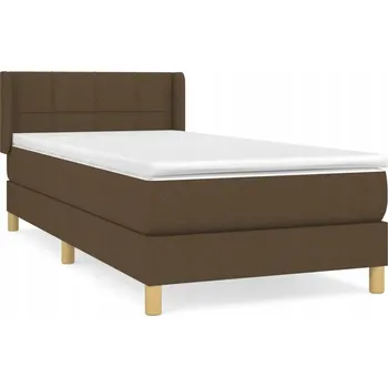 Postel Kontinentální postel s matrací 203 x 83 x 78/88 cm, tmavě hnědá