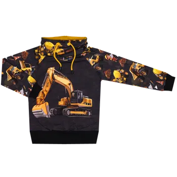 Mikina se stojáčkem - Šéf na stavbě - bagr Velikost: 92