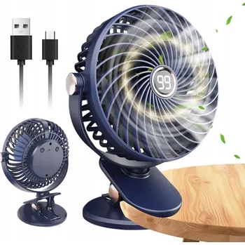 Domácí ventilátor Mini ventilátor Bedee NABÍJECÍ ventilátor modrý