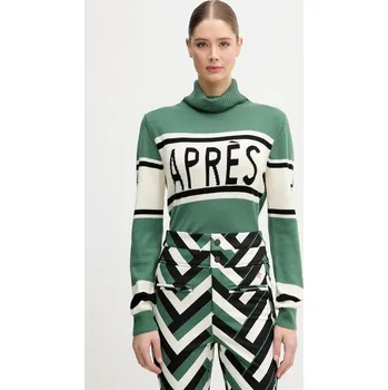 Dámský svetr Vlněný svetr Perfect Moment Apres W3001034 zelená 77X, vel. S
