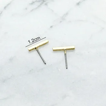 Náušnice Minimalistické náušnice | dámské náušnice, styl tyčinka, 1 pár - Zlatá