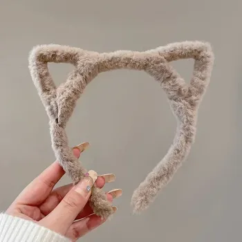 Čelenka Kočičí čelenka s kreslenými ušima | Ozdoba do vlasů - Khaki