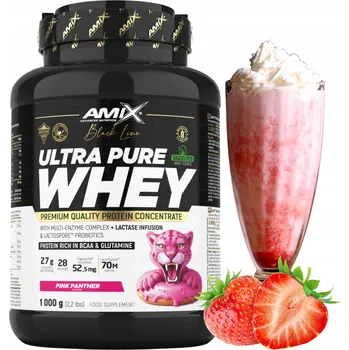 Protein Syrovátkový Koncentrát WPC Pure Whey Digezyme Jahoda 1000 g