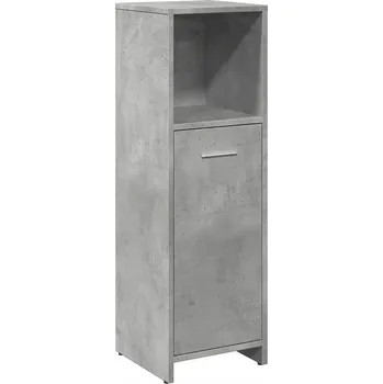 Koupelnový nábytek Koupelnová skříňka 30 x 30 x 95 cm, šedá betonu, 3 přihrádky, 1 dvířka