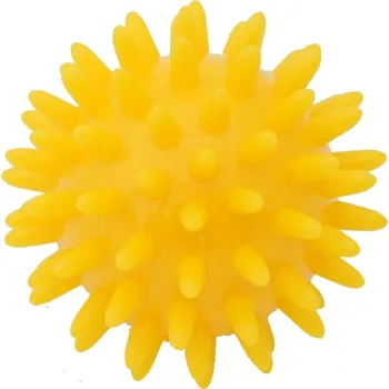 Masáž Kine-MAX Pro-Hedgehog Massage Ball - masážní míček ježek 6cm - žlutý Masážní míček pro cílené uvolnění svalů a stimulaci prokrvení