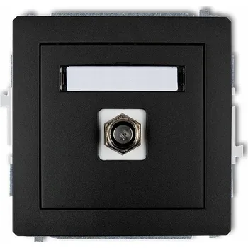 Elektrická zásuvka Anténní zásuvka nástěnná Karlik černá