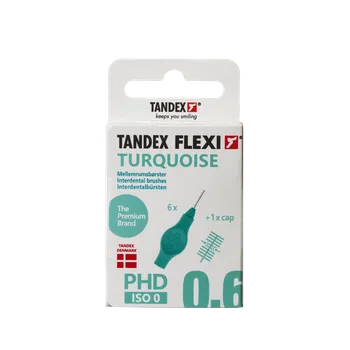 Zubní kartáček Tandex Flexi mezizubní kartáčky tyrkysové 0,35 mm, 6 ks