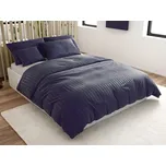 Hotelové povlečení z mikrovlákna JASMINE PURE tmavě modré - proužek 2 cm Rozměr povlečení: 70 x 90 cm | 140 x 200 cm, 140x200 / 70x90 cm