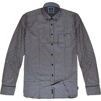 Pánská košile Duża pánská kostkovaná košile s dlouhým rukávem Double Urban Outfitters GS-5022 CC52 tmavě modro-béžová (5XL)