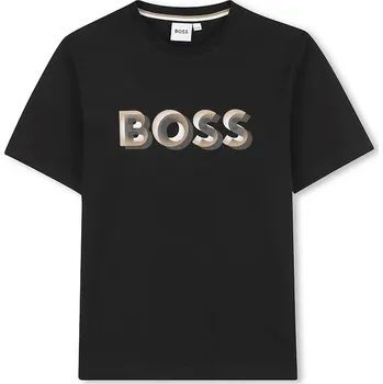 Chlapecké tričko Dětské bavlněné tričko BOSS J52360.114.150 černá 99X, vel. 114