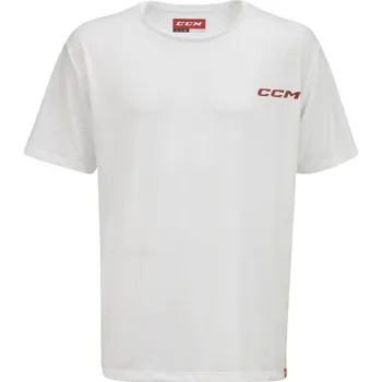 Pánské tričko Triko CCM Lumber Yard Tee Senior White Velikost: XXL