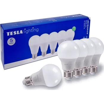 Žárovka LED žárovka Tesla - LED žárovka BULB E27, 8W, 230V, 806lm, 25 000h, 4000K denní bílá, 220st 5ks v balení
