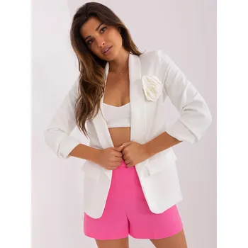 Dámské sako Ecru elegantní sako s 3/4 rukávy Italy Moda šedá 2680002