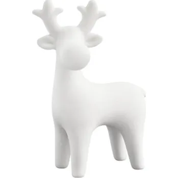 Vánoční dekorace STOREFACTORY Sten 911322 vánoční sob 6 x 9 cm bílý