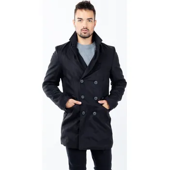 Pánský zimní kabát Pánský kabát GLANO - černý Glano černá 2502274