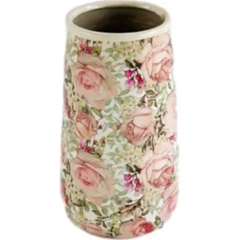 Květináč Keramická váza Roses 15,5x27,5 cm