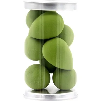 Make-up 8 mini houbiček na makeup s podkladovou bází | Kosmetické potřeby 8 ks - Zelená