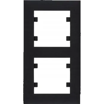 vypínač Hager LUMINA intense Rámeček dvojitý 2-násobný vertikální černý WL5623