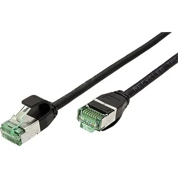 Síťový kabel ROLINE RM U/FTP patchkabel kat. 6a, tenký, 0,3m, černý - 21.45.3351