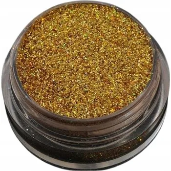 PRÁŠEK NA NEHTY HOLOGRAM Zlatý EFEKT na nehty GLITRY FLITRY