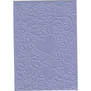 Sběratelská karetní hra Embosovaná karta A6 - srdce - sv.fialová