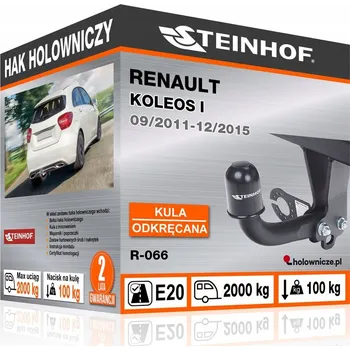 Tažné zařízení Tažné zařízení Renault KOLEOS, 09/2011-12/2015