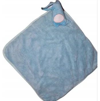 Malý ručník na ruce pro děti do školky 30x30 cm modrý dinosaurus