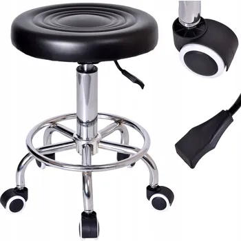 Barová židle EHokery černá Barová Židle 62 cm umělá kůže