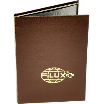 Obal pro sběratelský předmět Zásobník na známky Filux A5 - 24 černých stran Barva: Hnědá