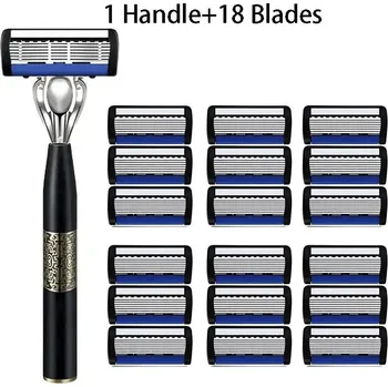 Pánské holítko s klasickou žiletkou | pánský holící strojek - 18 čepelí