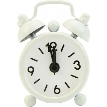 Budík Budík retro - analogové hodiny - Bílá