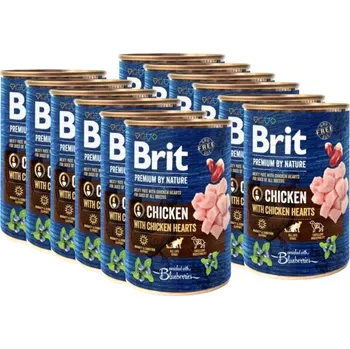Pro psa Brit Premium by Nature Chicken With Chicken Hearts 12x400g