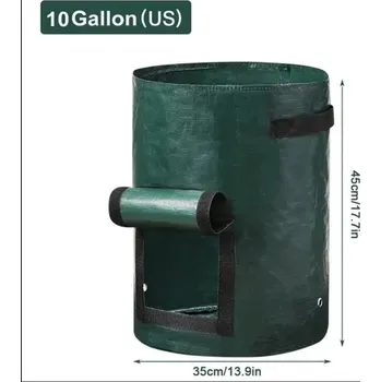 Pěstební box Vak na pěstování brambor a cibule s úchyty | Pěstební vak - 10 gallon-US-35x45cm