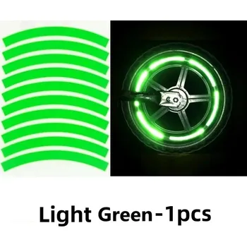 Reflexní prvky na kolo | reflexní páska 10 ks - Světle zelená
