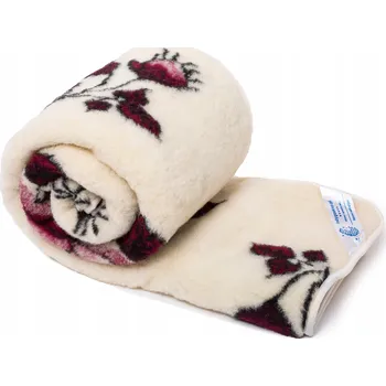deka VLNĚNÁ DEKA 140x200 MERINO AUSTRÁLSKÁ ČERVENÁ RŮŽE INDYGOSKLEP