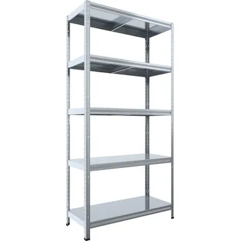 Dílenský regál Kovový regál Biedrax 40 x 100 x 210 cm, zinkovaný - 5 polic kovových