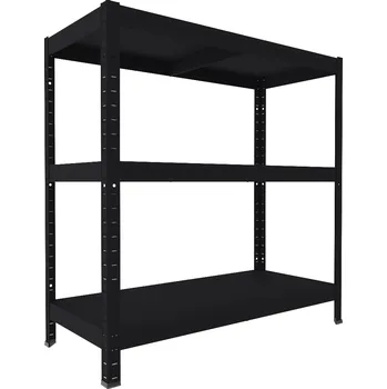regál Kovový regál do domácnosti Biedrax 40 x 100 x 120 cm, černý - 3 police kovové