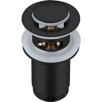 Sifon AQUAUNO UMYVADLOVÁ VÝPUST / ZÁTKA KLIK-KLAK MOSAZNÁ ČERNÁ PRO UMYVADLA S PŘEPADEM