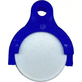 Žeton do nákupního košíku plastový modrý