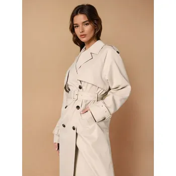 Dámský kabát Sinsay - Trenčkot - béžová - 566BS-08X - 566BS-08X-XXL