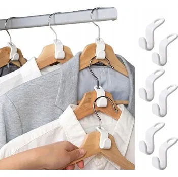 Věšák 6 KUSŮ HÁČKŮ VĚŠÁK ORGANIZÉR DO SKŘÍNĚ NA OBLEČENÍ